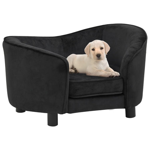 NNEVL Dog Sofa Black 69x49x40 cm Plush