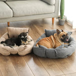3-in-1 Multifunction Dog And Cat Bed Soft Cotton Convertible Pet Mat Brown